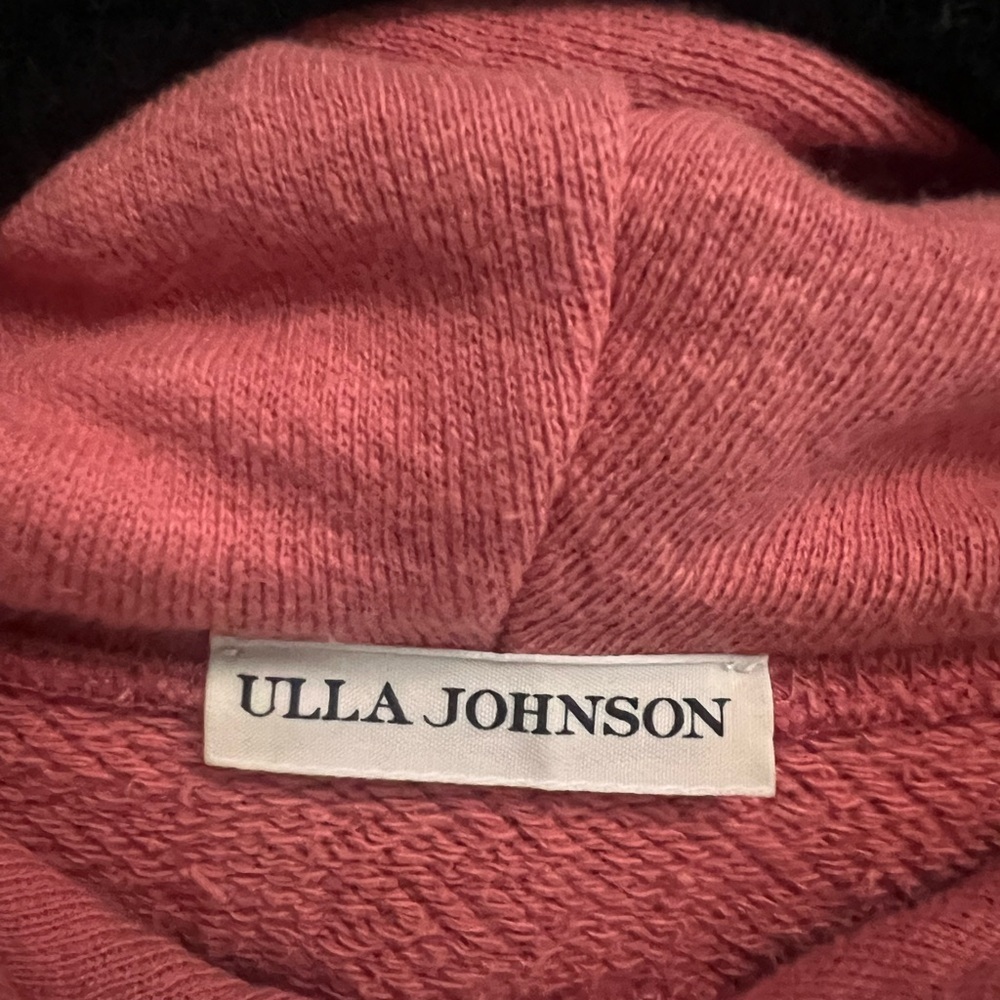 ULLA JOHNSON Women’s Sacha Sweatshirt with Puff Sleeves Clay - Size X-Small - Picture 6 of 7